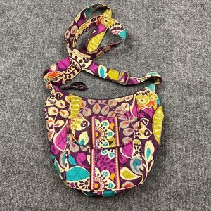 Vera Bradley Shoulder Bag Womens Quilted Zippered Adjustable Strap Floral Purse